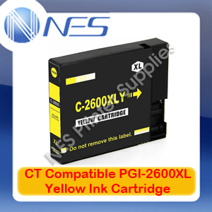 CT Compatible PGI2600XL-Y YELLOW High Yield Ink Cartridge for Canon IB4060/MB5060/MB5360